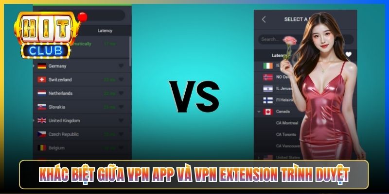 VPN Extension Hitclub – Taihit03 Cài Chrome Edge Firefox Vào Hitclub Một Click 2026 1 Khác biệt giữa VPN app và VPN extension trình duyệt